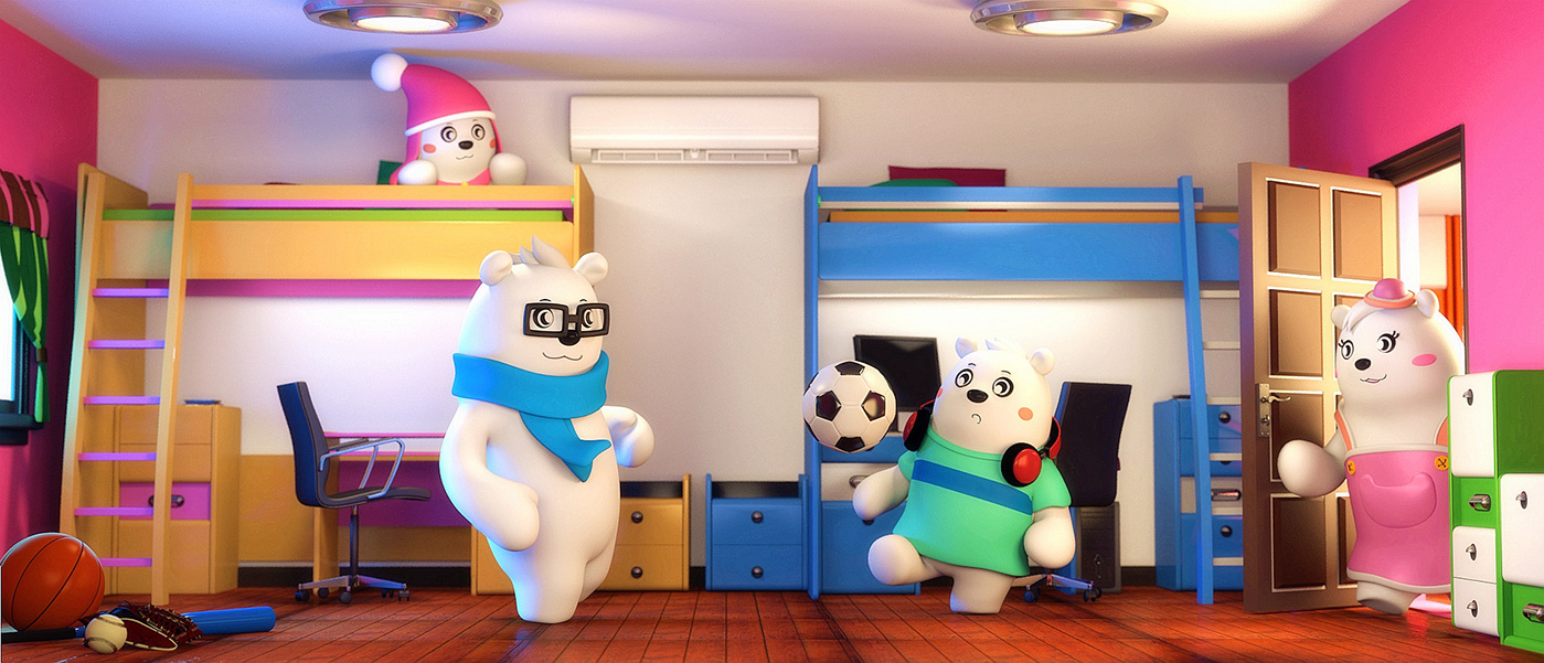 midea空調北極熊吉祥物設計－家