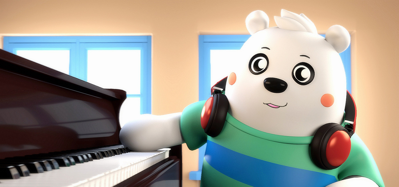 midea空調北極熊吉祥物設計－特寫鏡頭