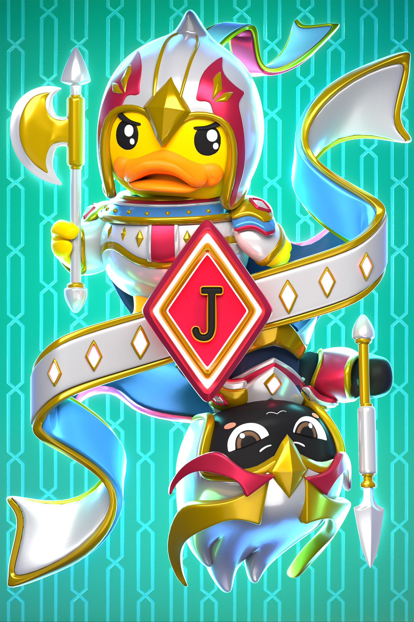 小黃鴨 &站酷IP形象聯(lián)名撲克牌設(shè)計(jì)15