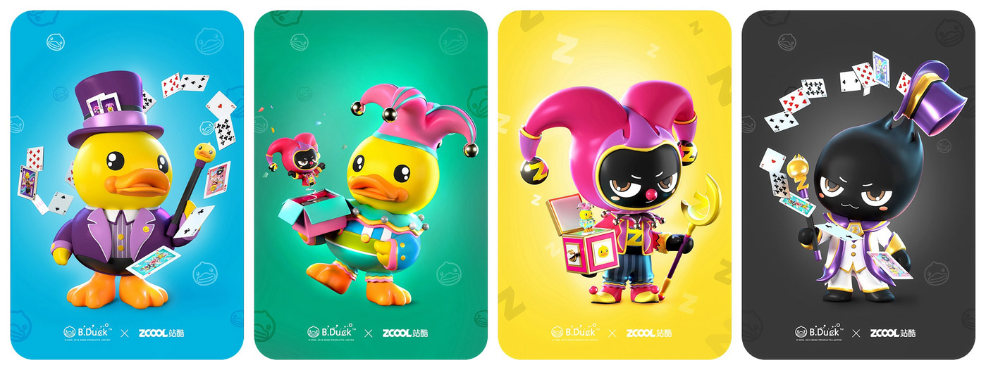 小黃鴨 &站酷IP形象聯(lián)名撲克牌設(shè)計(jì)2